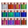 12 Color Cosmetic Glossy Shiny Sequins Chunky glitter eyshadow gel Cream Chameleon Eye shadow 2