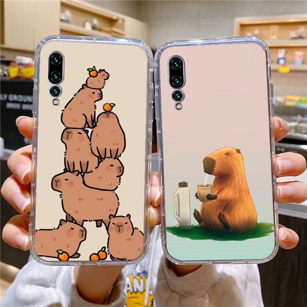 Animal Cute Capybara Phone Case For Xiaomi 11 Redmi Note 11 5G 8T 9A 9 10T Note8Pro Note9 12SUltra Transparent Case