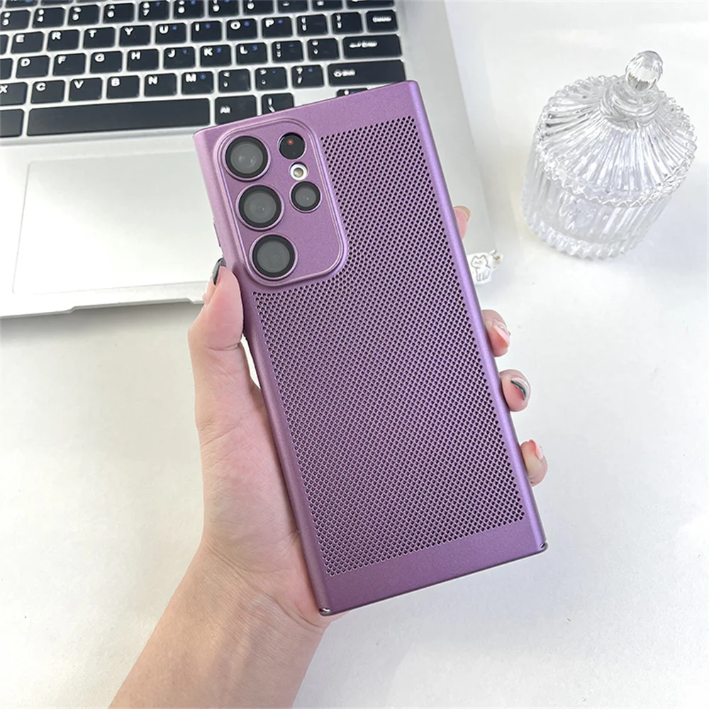 Slim Breathable Heat Dissipation Mesh Phone Case with Lens Protection and Bumper Cover