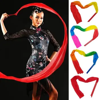 Bellissimi Nastri Colorati Danzanti con Asta, Nastro in Seta per Ginnastica, Accessorio per Spettacoli sul Palco