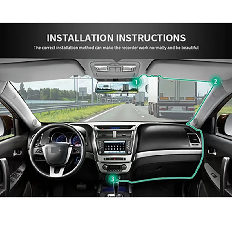 Dash Cam 1080P Full HD Drive Loop Video Recorder Car DVR Parking Monitor Vehicle Black Box Auto Dashcam Night Vision Registrator