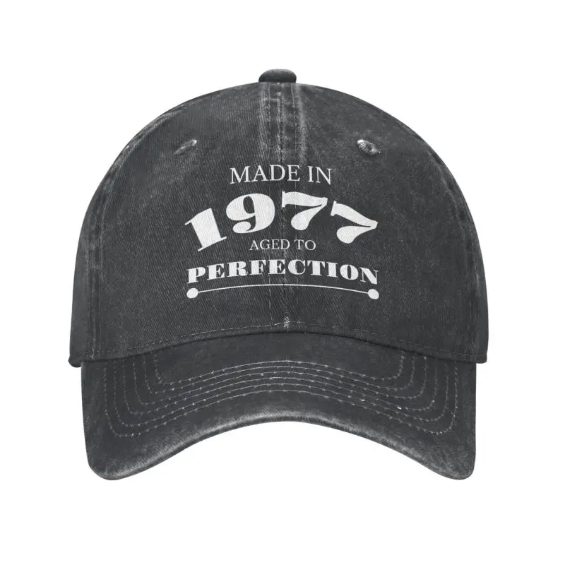 

Personalized Cotton Made In 1977 Aged To Perfection Birthday Gift Baseball Cap Women Men Breathable Dad Hat Sports