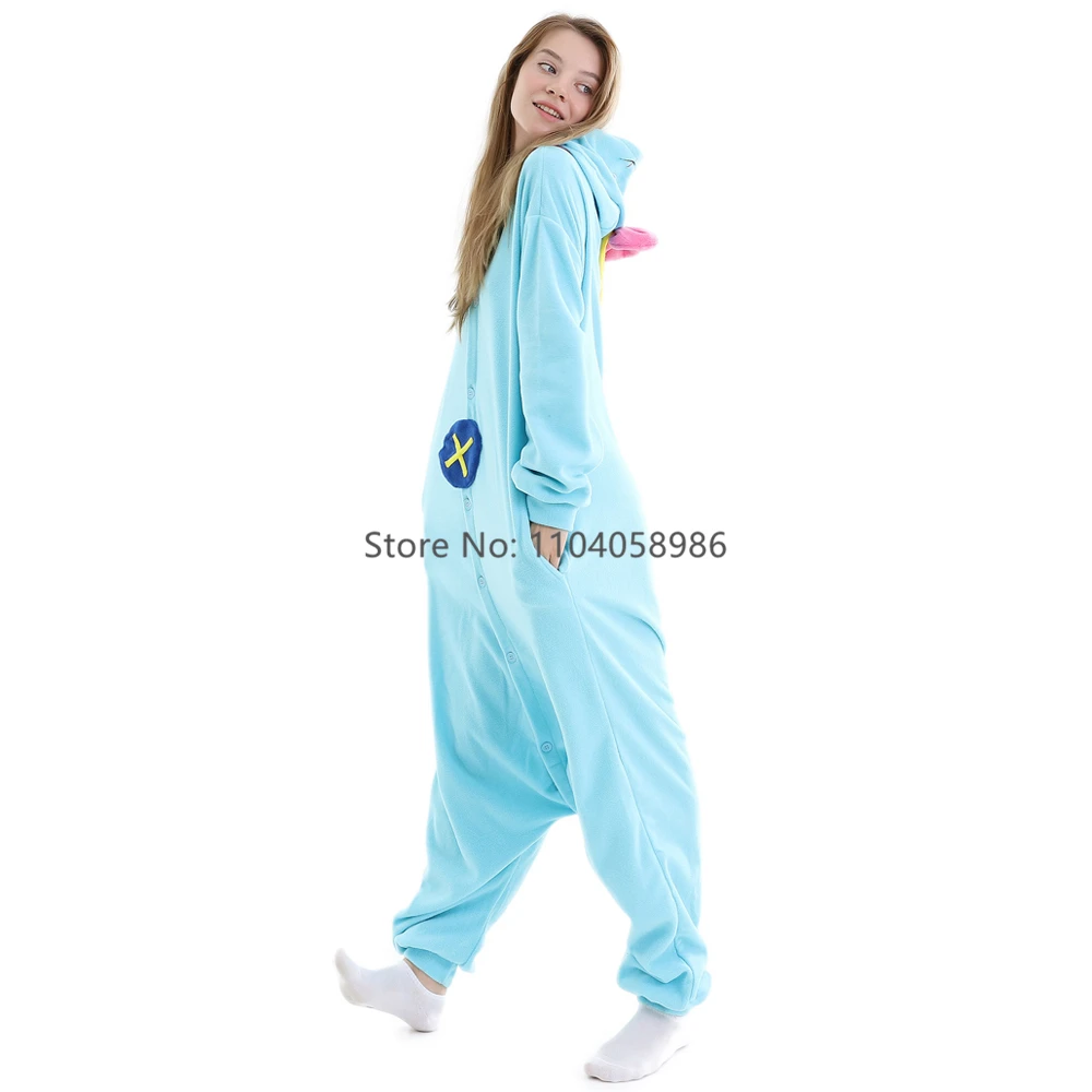 Animal Kigurumi Costume Halloween Onesie Cute Blue For Women Men Adult Kids Pyjamas Cartoon Pajama Cosplay Party Homewear