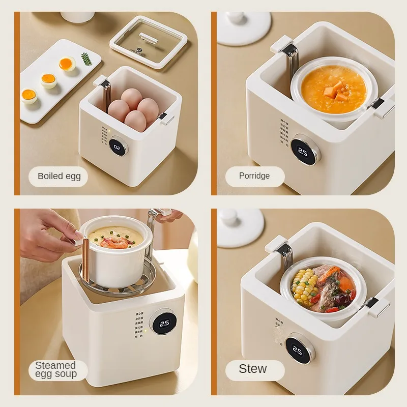 220V Household Electric Egg Boiler Intelligent Home Egg Steamer with Stewing Pot for Breakfast 3