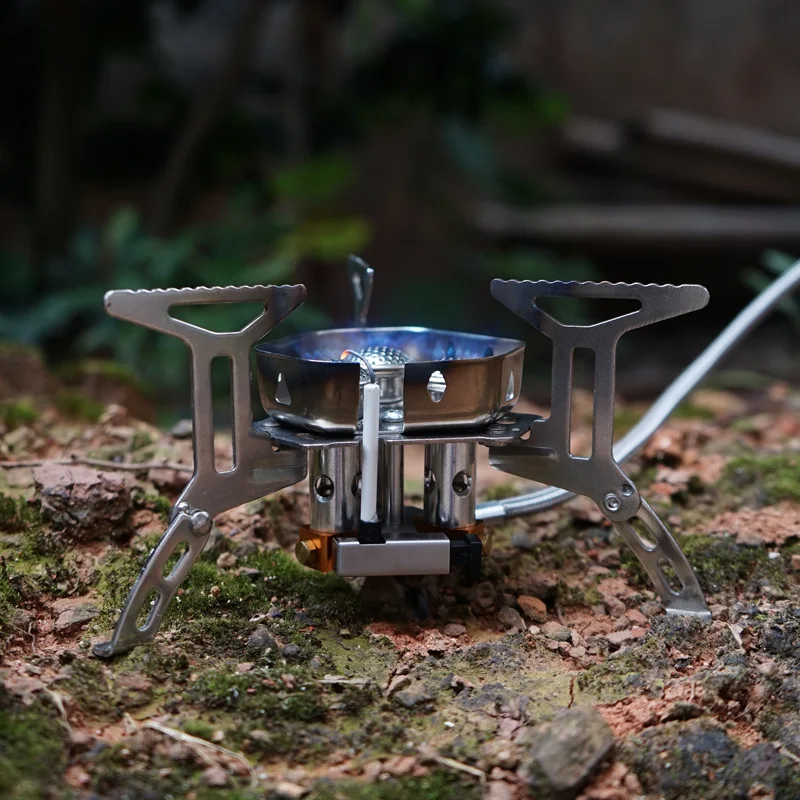 Newest Arrival Outdoor Portable Three Head Stove Camping Windproof