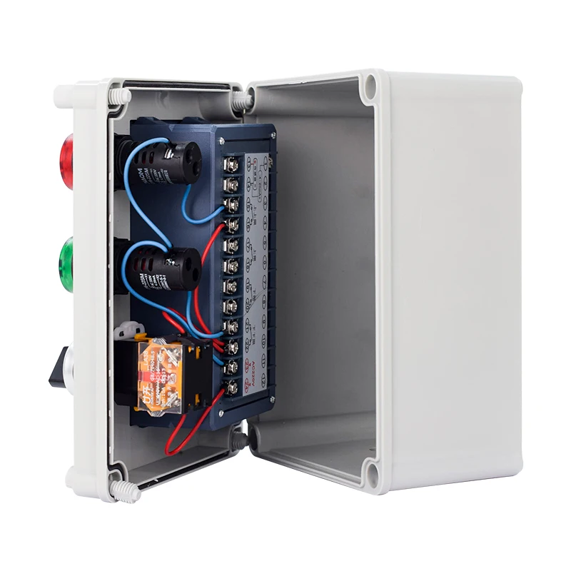 Liquid Level Display Control Box Waterproof Integral Level Transmitter Controller Input 4-20mA Water Alarm Tank