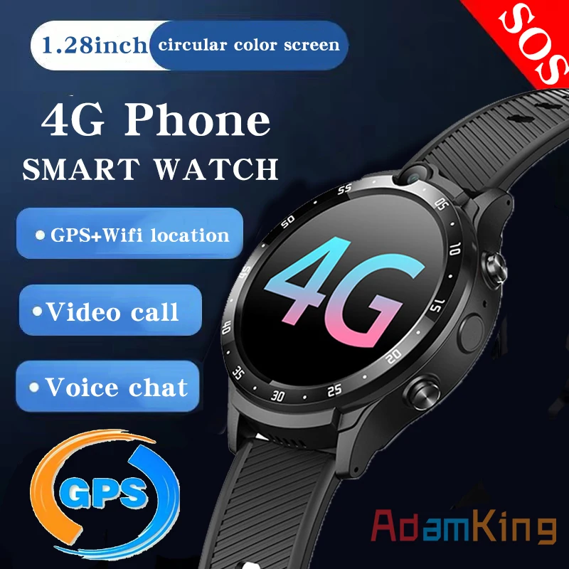 

2023 New Men 1.28" 4G Full Netcom Smart Watch GPS WIFI Positioning Video Call Chat SOS Alarm Clock Waterproof Women Smartwatch