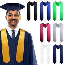 60'' Long Adult Plain Graduation Stole Sash for Academic Commencements Celebration Uniform Graduation Decoration Accessories