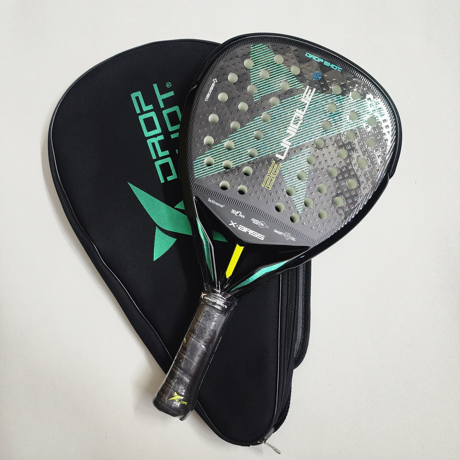 Padel Tennis Racket 12k Carbon Fiber Rough Surface High Balance EVA SOFT Memory Paddle