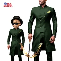 Smoking de Mariage 2 Pièces Imbibé pour Homme, Veste de ixFormelle pour Enfant, Vêtements de Style Indien Personnalisés pour Parents et Enfants 4