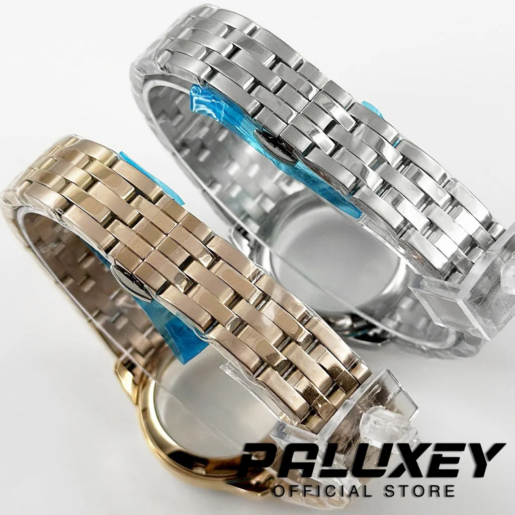 Elegant 33MM Ladies Cocktail Stainless Steel Watch Case with Arch Glass and Transparent Backcover