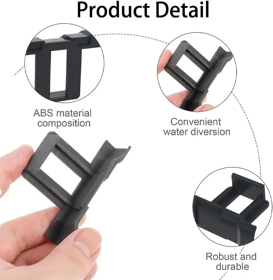 Description Picture 4 of item10Pcs 30/35/40mm Solar Panel Water Drainage Clips Photovoltaic Modules Cleaning Clips For Water Drain Solar Power Supplies