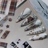 Plaid Pattern Check Muti Color Nail Stickers Preppy Style Nail Art Accessories Tender Manicure Fashionable Sticker for Nails 4