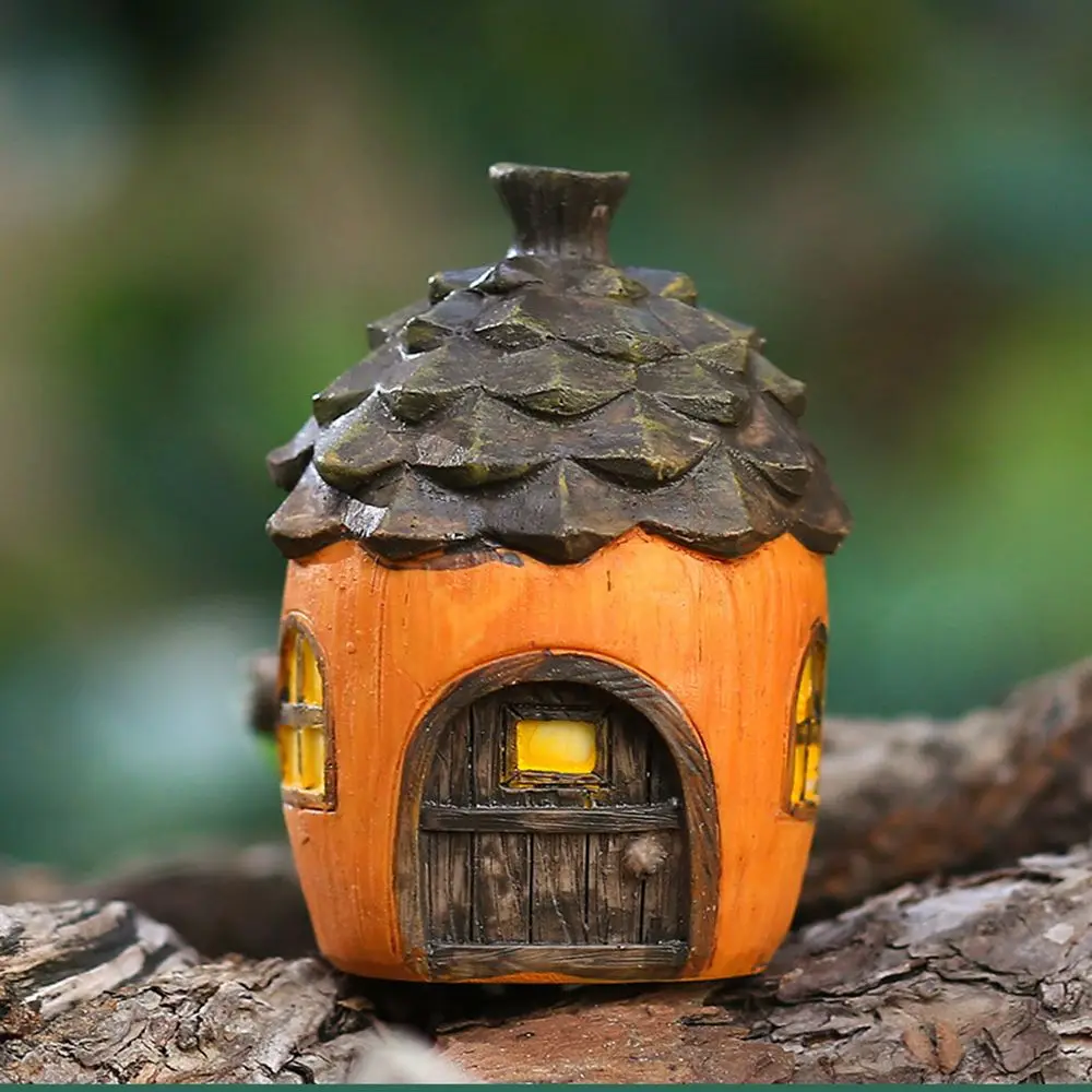Creative Resin Garden Mushroom Flower Pinecone House Flower Bonsai Decoration Micro Landscape Ornaments