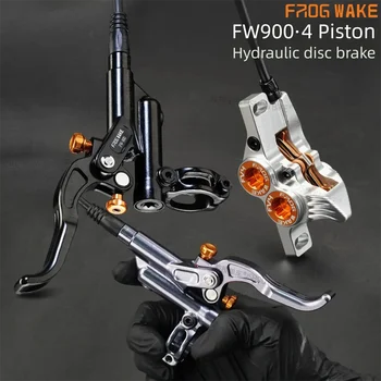 FROG WAKE FW900 MTB Freno a disco idraulico 4 pistoni 950/1650mm Anteriore e posteriore adatto per shimano surron MAGURA Kit freno bicicletta