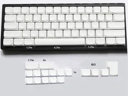 Enhanced PBT Material Blank XDA Keycaps Set (61 White full)