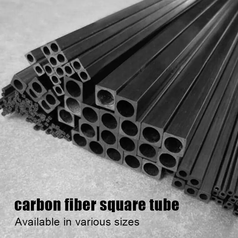 carbon fiber square tube L 500mm outer diameter 2mm 2.5mm 3mm 4 5mm 6mm