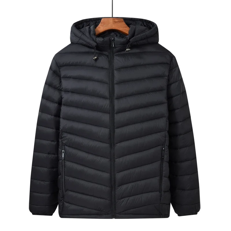 

2023 New Large Autumn/Winter Warm Coat Coat Men's Hooded Casual Coat Detachable Hat Coat Thickened Lightweight Coat Coat Coat