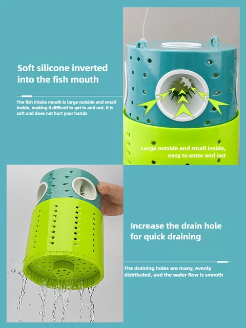 Inverted Whisker Fishing Bottles Fish and Shrimp Parent-child Outdoor Fish Catching Buckets Fish Nets and Shrimp Cages 4