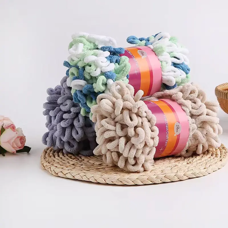 Chunky Yarn Plush Jumbo Yarn Acrylic Thick Yarn Bulky Yarn for Hat Crochet Bed Arm Knitting Throw Blanket 2