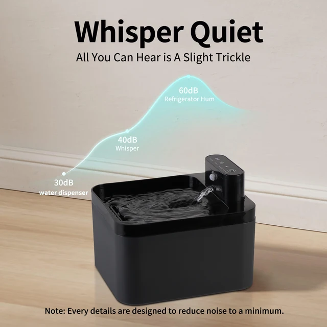 2.2LPet cat Water Fountain Silent Battery SensorTwo-in-One Ultra-Quiet Dispenser  Cat Water Fountain Cats Water Dispenser Indoor 3