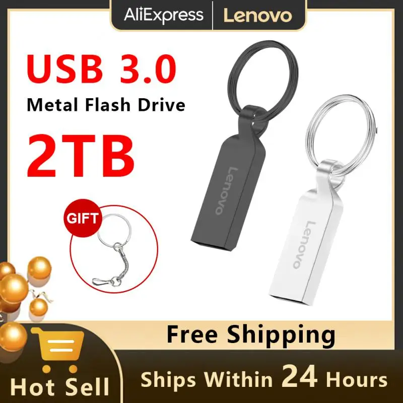 Lenovo Metal 2Tb Usb Disk Flash Drive Usb 3.0 File Ad Alta Velocità Transfer128Gb Stile Meccanico Impermeabile Di Grande Capacità