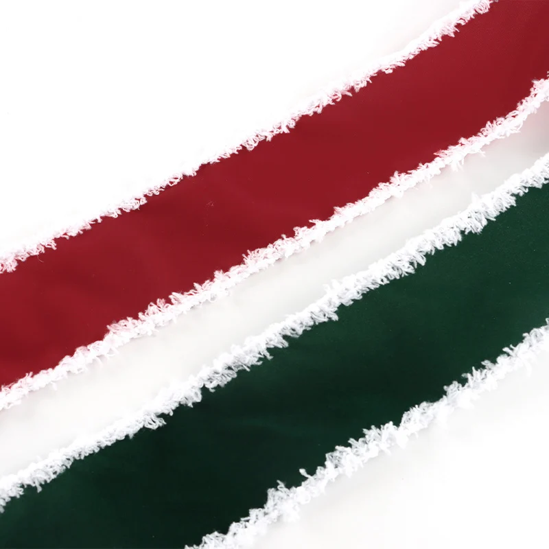 (5yards/roll)6.33Cm Christmas Hairy Ribbon New Year Celebration Gift Box Holiday Costume Design Neck Matching Girl's Heart