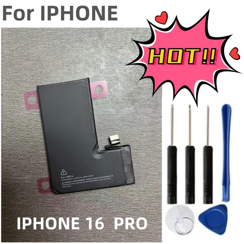 Batterie De Remplacement Pour IPhone 16/16 Plus/16 Pro/16 Pro Max - 4674 MAh (16 Plus) - Avec Kit D'outils Gratuit