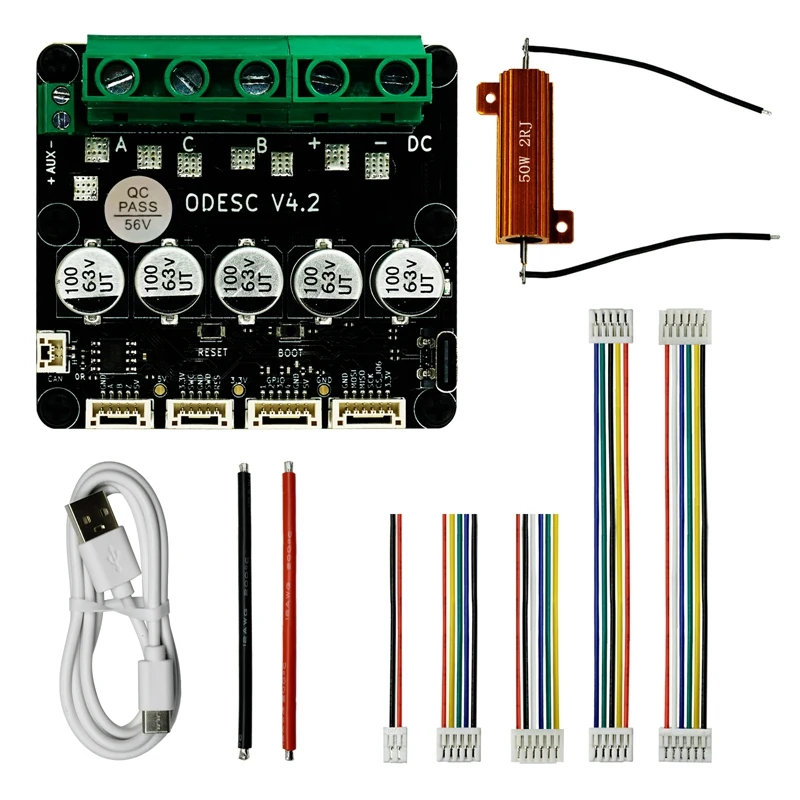 

Based On Odrive3.6 Upgrade Motor Controller Brushless Servo Motor Controller - ODESC V4.2 56V