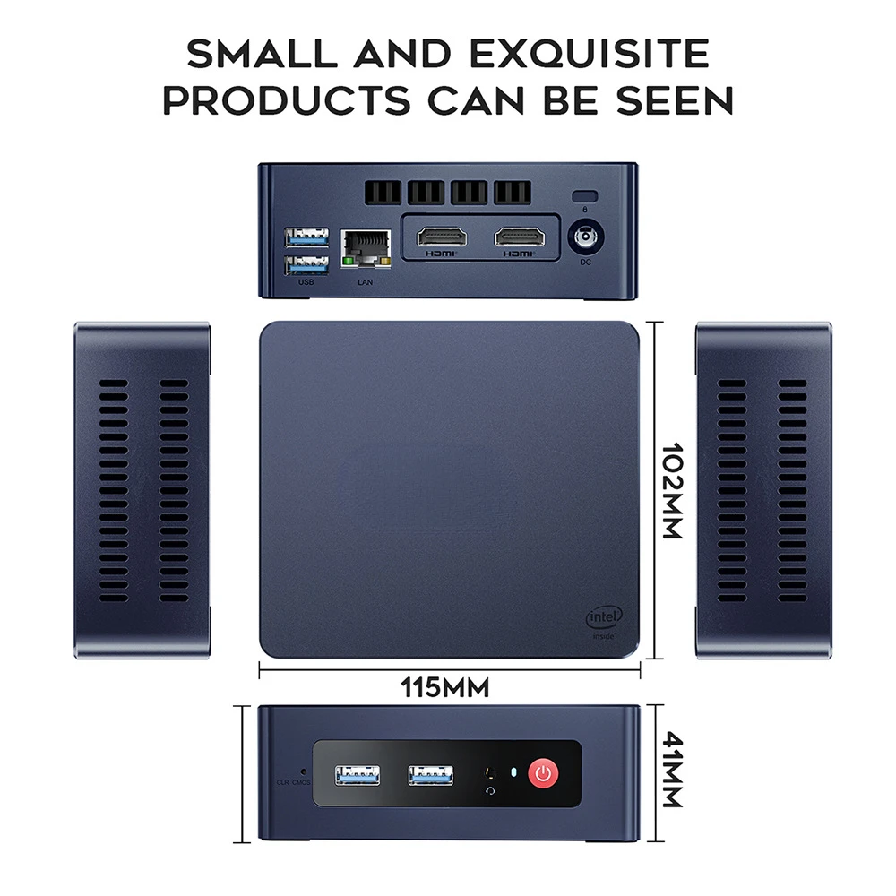 Mini Mini PC4 Core 4 Thread Office Home Education Computer Small Host