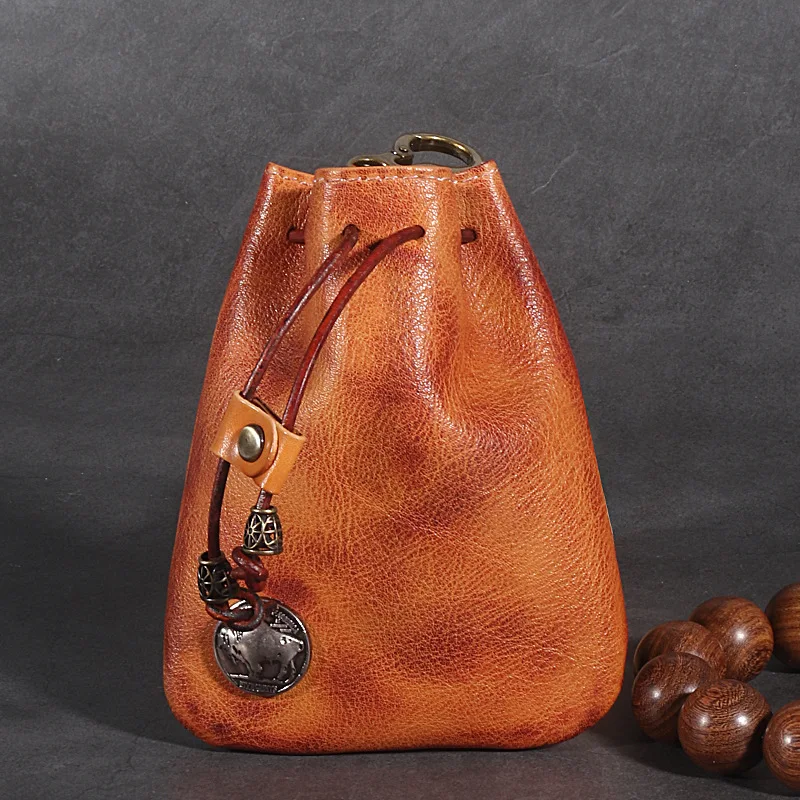 Leather Jewelry Storage Bag Vintage Coin Purse