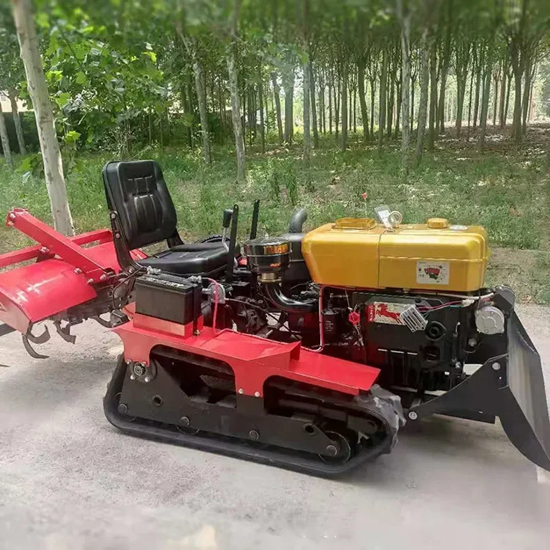 

25HP35HP Hot Selling Agricultural Multi Functional Tracked Tiller Orchard Vegetable Tracked Tractor Sowing Weeding and Trenching