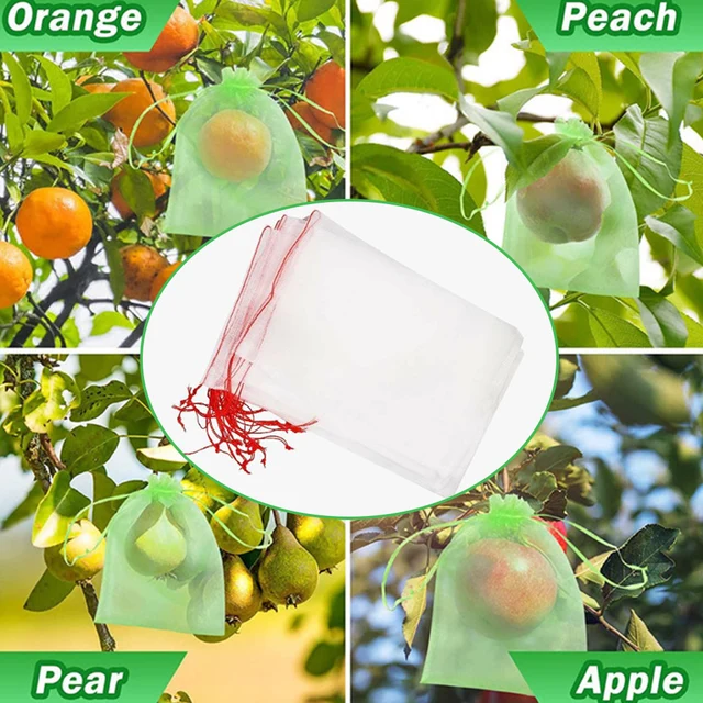 50 Darabos Védelem A Hálózsák Kerti Védelmi Táskák Húzózsinórral Virág Gyümölcsvédő Növények Ellátása - Image 5