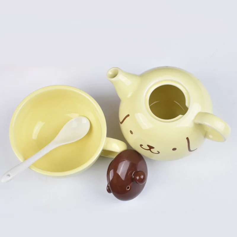 Kawaii PomPomPurin Ceramic Double-Deck Teapot Lovely Pom Pom