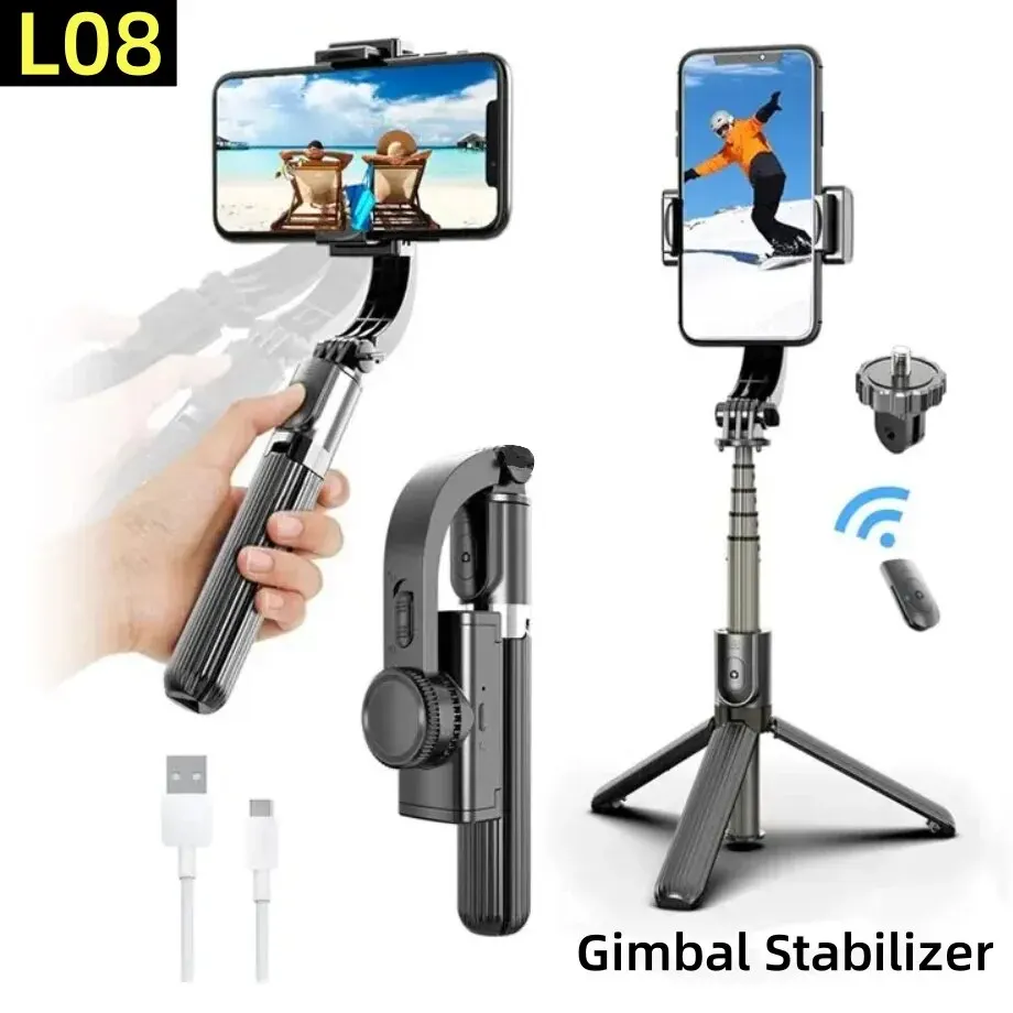 Cardan 360° Bluetooth Stabilisateur Smartphone avec Suivi Intelligent