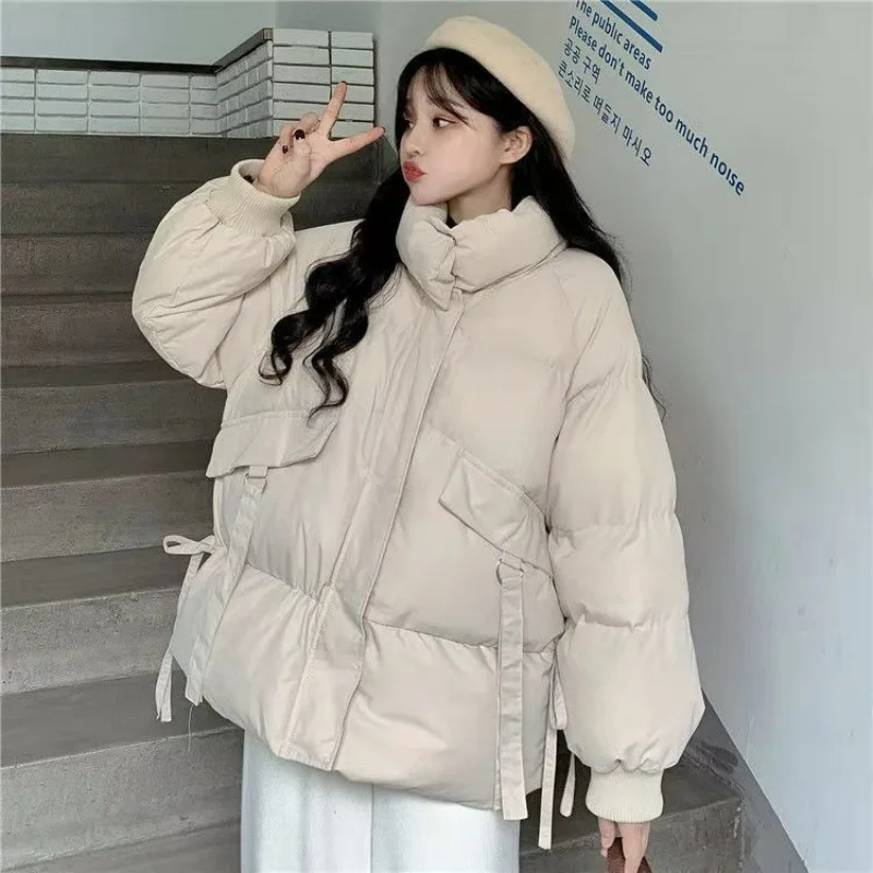 

2023 New Women Down Jacket Winter Coat Female Short Parkas Loose Large Size Thick Warm Outwea Versatile Simplicity Overcoat