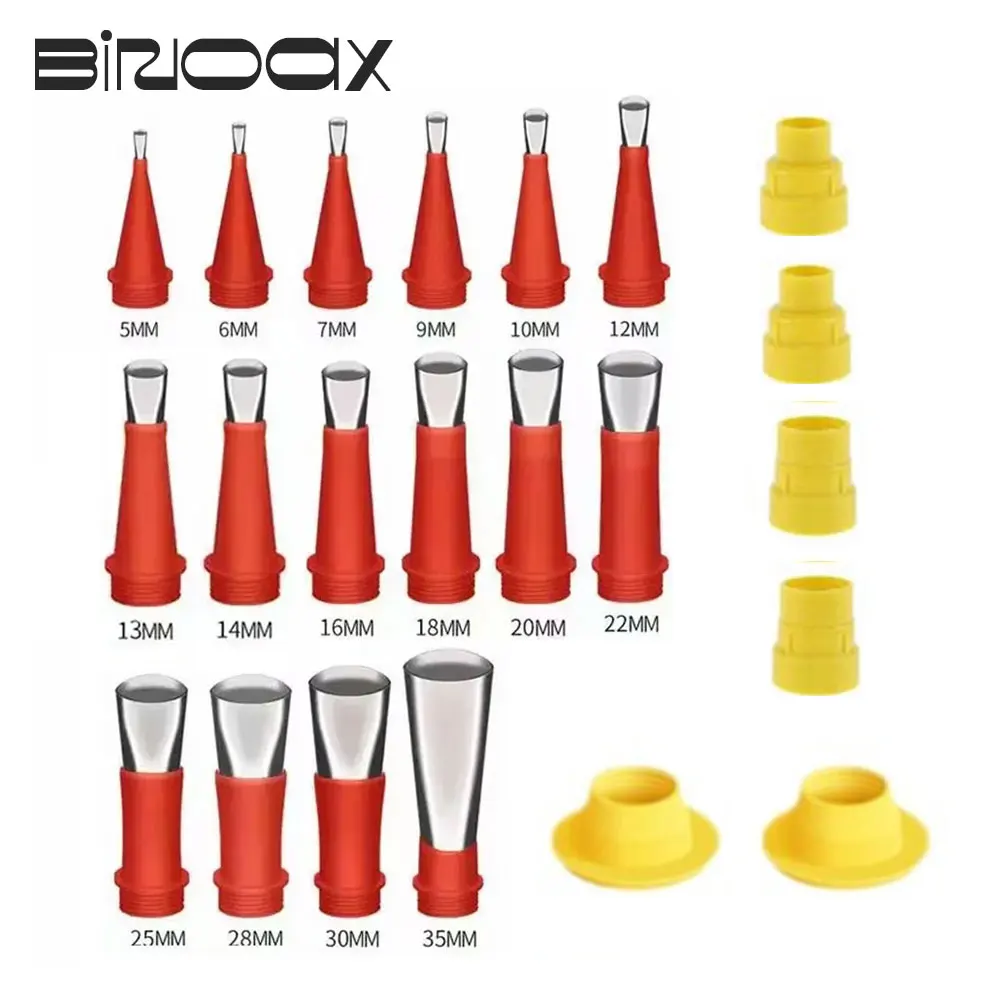 Caulk Nozzle Applicator 22 Pcs Stainless Steel with Base Caulking Finisher Sealant Finishing Tool For Kitchen Bathroom