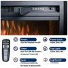36 Inch Recessed Electric Fireplace Heater with Adjustable Flame and Crackling Sound Attractive Design TV Stands Bookshelves & 3