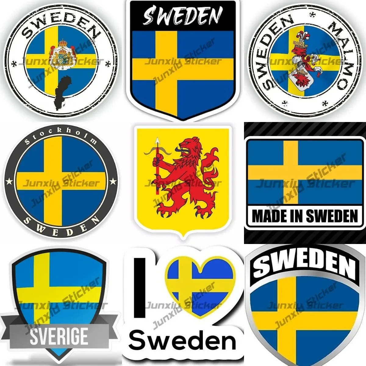 Swedish Flag In Its Official Colors - Swedish Flag - Sticker - Foto 6
