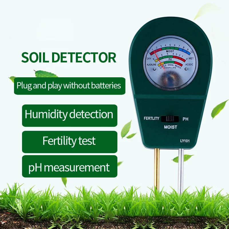 

3 in 1 Soil PH Meter Hygrometer Sunlight PH Tester Soil Moisture Sensor Plants Acidity Humidity PH Monitor Detector рh-тестер