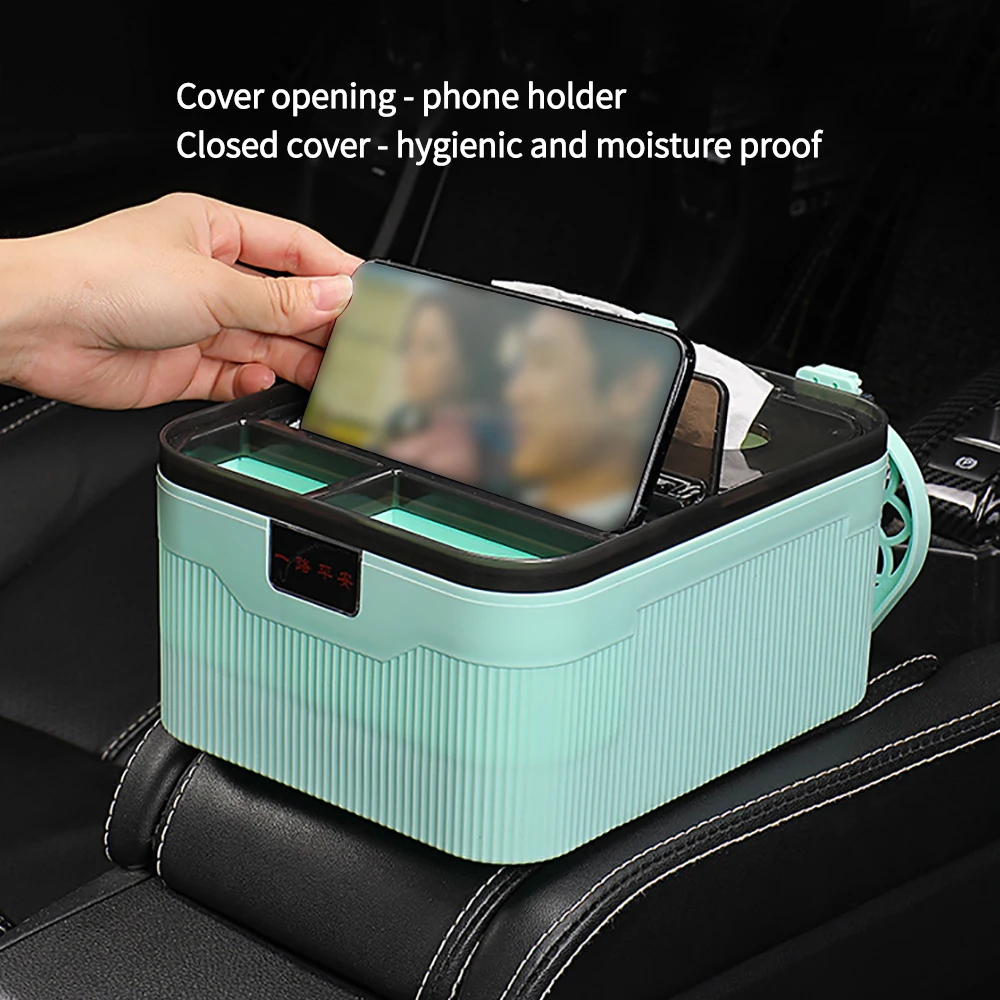 

Автомобильный ящик для хранения, многофункциональный подлокотник, предмет хранения и организации аксессуаров, держатель для чашек и салфеток, держатель для напитков