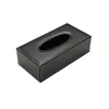 NEW Black Leather Tissue Box Holder Cover Dispenser Grey Toilet Bathroom Home Fancy Design 1