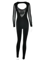 Chic Backless Sports Jumpsuits Women Long Sleeve Hollow Out Sports Yoga Bodysuit Female High Waist Tunics One Piece Gym Overalls - Image 6
