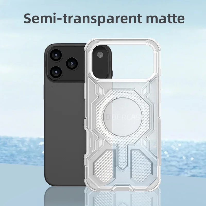 Luxury Shockproof Magsafe-Compatible Matte Protective Case with Wireless Charging Capability