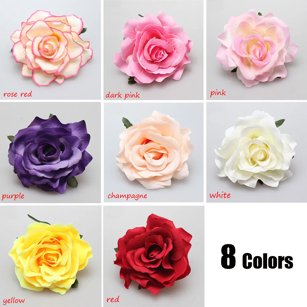 Artificial Rose Flower Wedding Hair Clip for Women
