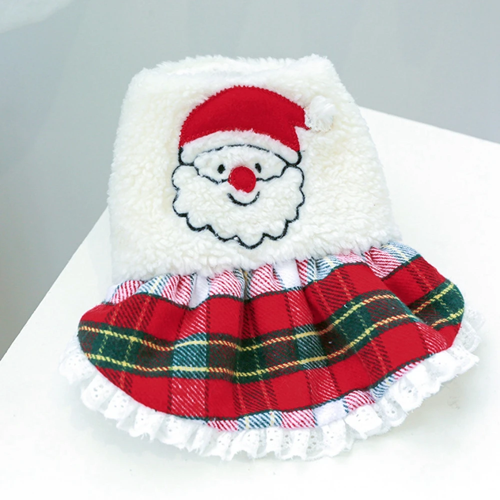 Dog Christmas Dress Warm Comfortable Pet Costume Skirt for Christmas Dog Supplies
