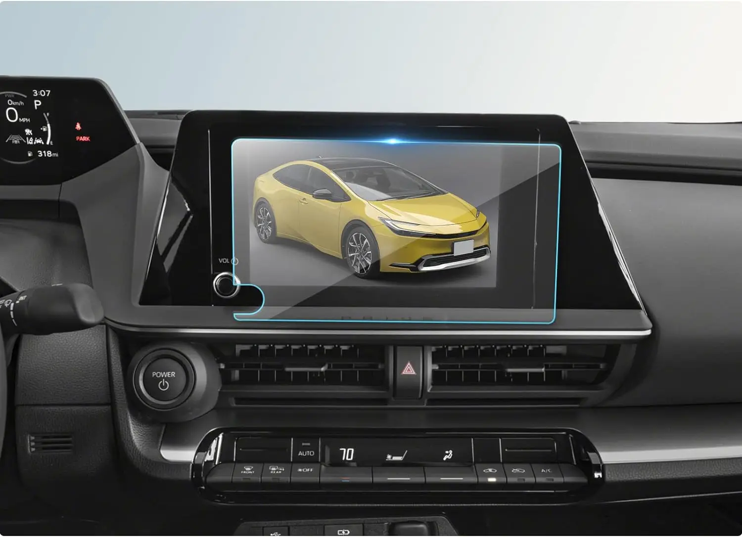 

For 2023 2024 Toyota Prius LE/ XLE 8 Inch Navigation Display, For2023 Toyota Prius Radio Screen Protector tempered glass Film