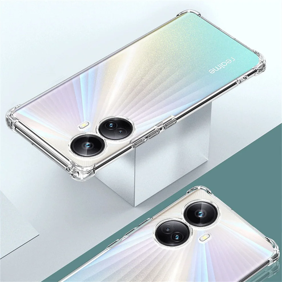 Shockproof Transparent Silicone Soft Case with Airbag Corners – Clear TPU Original Cover