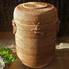 Multifunction Tea Caddy Hand Woven Rattan Storage Basket Organizadores for Sundries Jewelry Tea Ornaments Food Storage Container 3
