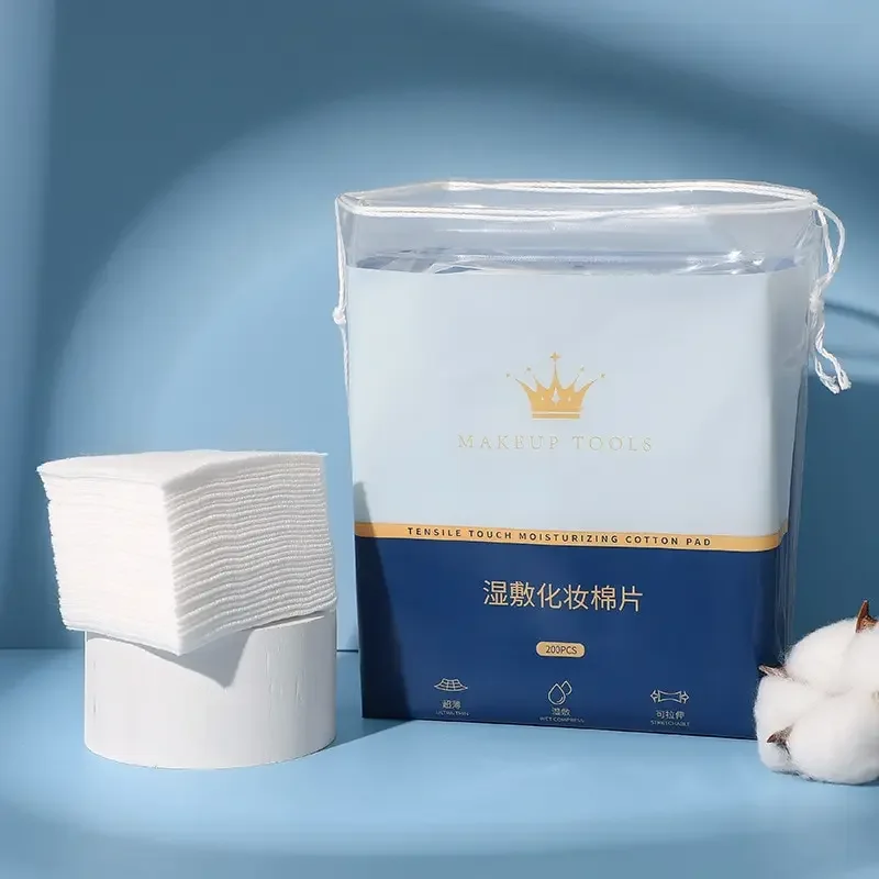 200PCS Wet Cotton Stretch Disposable Water Saving Cotton Pad Portable Makeup Removal Cotton Piece Breathable Facial Mask Paper 3
